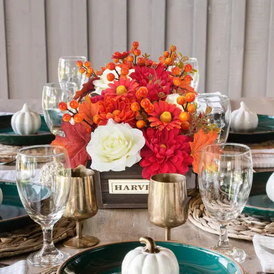 Fall Table Arrangement Thanksgiving {4}