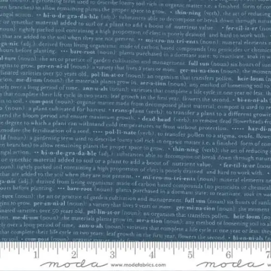 Flower Pot Navy 44"/45" Fabric Per Yard {1}