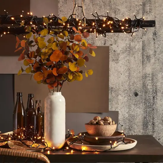 12 Pcs Artificial Fall Eucalyptus Stems {2}