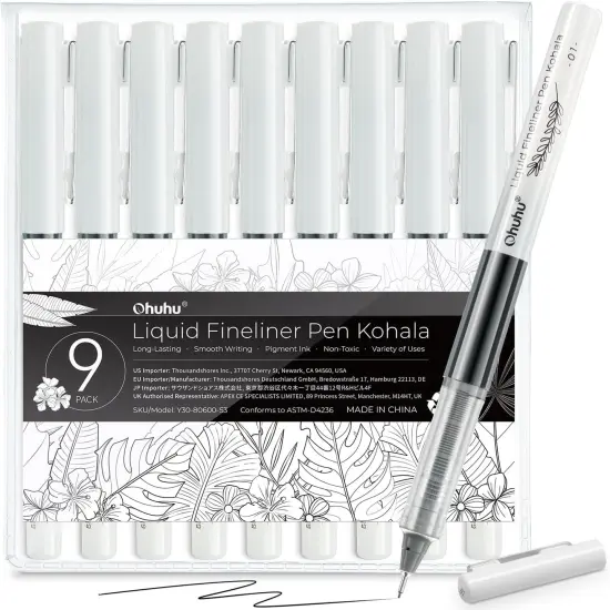 Liquid Fineliner Drawing Pens {1}