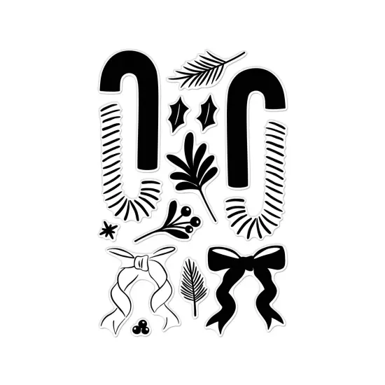 Hero Arts Clear Stamps 4"X6"-Candy Cane Swag {2}