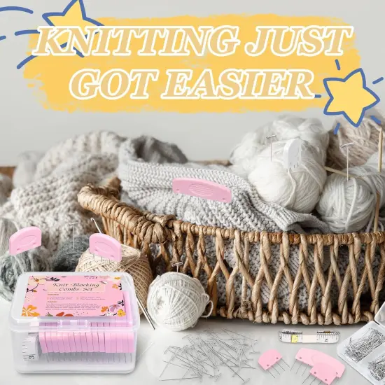 2 Boxes Knit Blocker Combs Knitting {5}