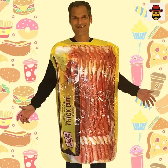 Oscar Mayer Packaged Bacon Costume Thick Cut Tunic Perfect for Food Themed Parties {4}
