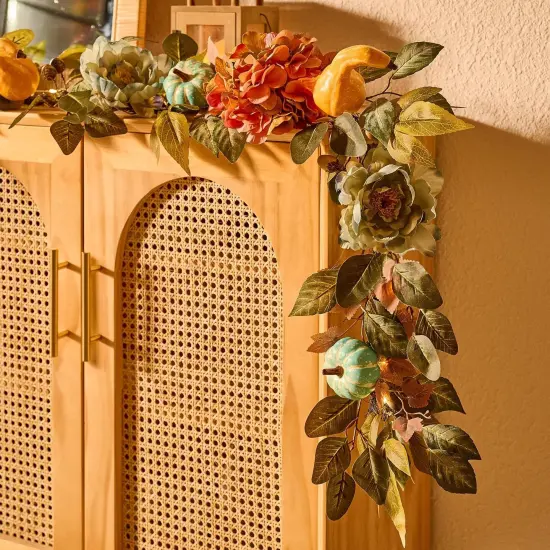 Fall Garland with Lights for Mantle {6}