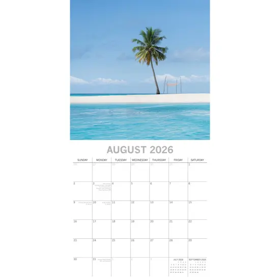 The Gifted Stationary 2026 Square Wall Calendar, Tropical Escapes, 16-Month Natural World Theme Hanging Calendar with 180 Reminder Stickers, Month Planner for Home, or Creative Spaces, 12x12 In Multicolor {3}