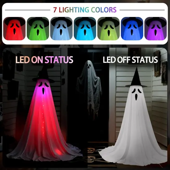 2-Pack Halloween Ghost LED Lights Decorations {3}