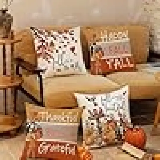 Cross Pumpkin Pillow Covers Happy Fall Y'all {2}