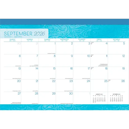 Seaside Currents | 2026 17 x 12 Inch Monthly Desk Pad Calendar {3}