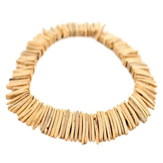 The Bead Chest Cream Natural Coconut Stick Beads (4x26mm) {3}