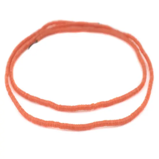 The Bead Chest Translucent Orange Vinyl Phono Record Beads (3mm) {3}