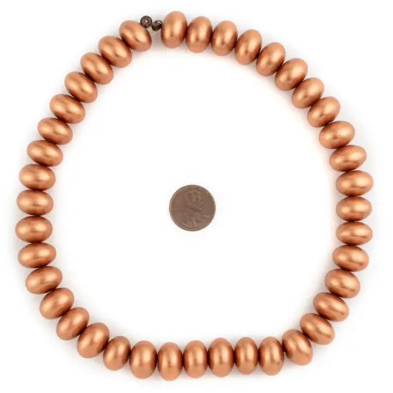 The Bead Chest Copper Abacus Natural Wood Beads (10x15mm): Organic Eco-Friendly Wooden Bead Strand for DIY Jewelry, Crafts, Necklace and Bracelet Making {2}