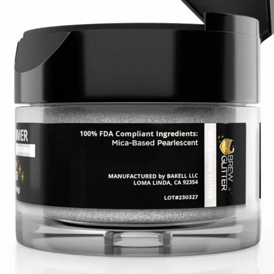 Brew Glitter - Clear Shimmer Edible Drink Glitter (4g, x1 Flip-Cap Jar) for Beer, Cocktails and Beverages {6}