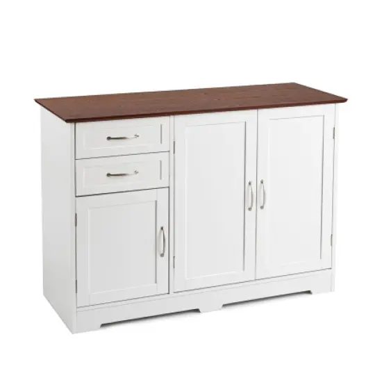 Buffet Storage Cabinet Kitchen Sideboard with 2 Drawers Black {9}