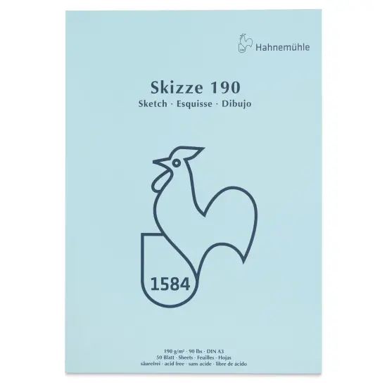 Hahnem&uuml;hle Skizze Gluebound Sketch Pad - 11.69" x 16.53", 50 Sheets, 190 gsm {1}