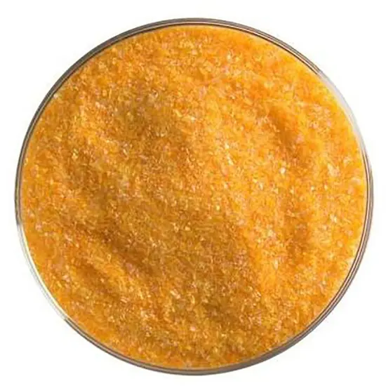 Bullseye Glass Frit Tangerine Orange Opal Glass 5oz. Jar 90coe {2}