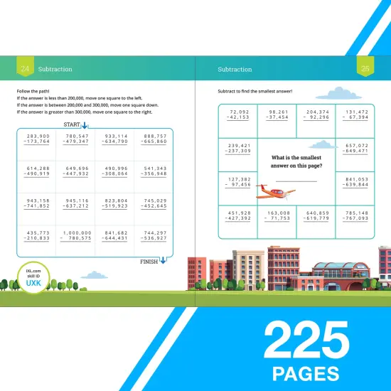 The IXL Ultimate 4th Grade Math Workbook, Activity Book for Kids Ages 9-10 Covering Addition, Subtraction, Multiplication, Division, Fractions, Decimals, Geometry, and More Mathematics {3}