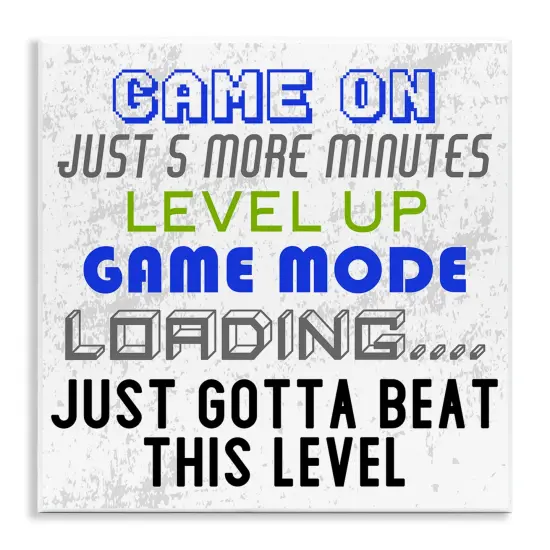 Stupell Industries Game Mode Phrases Wall Plaque Art Design by Kim Allen {1}
