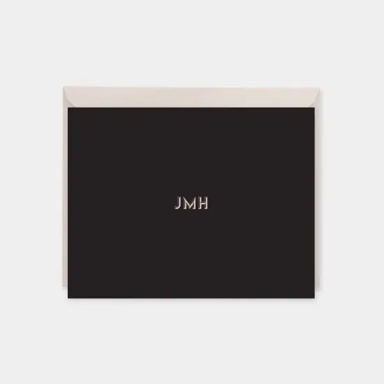 Monogram Note Cards with Beveled Type III {3}