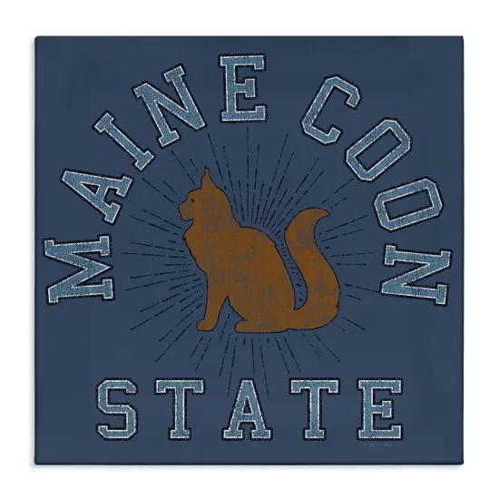Stupell Industries Vintage Maine Coon State Canvas Wall Art Design by Spirit Animals/Life Is High {1}