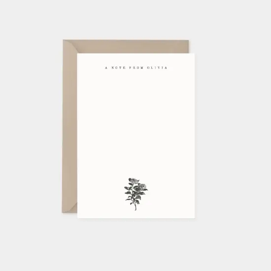 Camellia Japonica Botanical Note Cards {1}