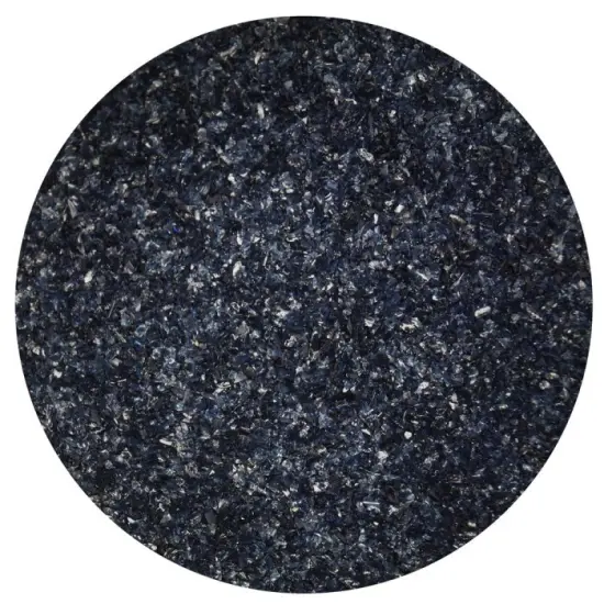Bullseye Glass Frit Blue Black Opal 5oz. Jar 90coe {1}