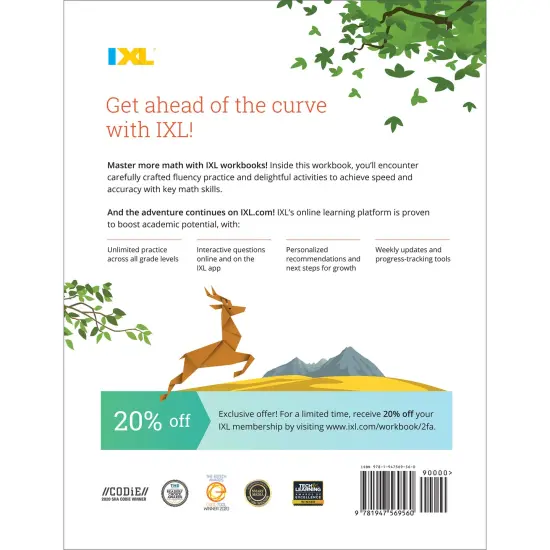 IXL Addition Facts & Fluency 2nd Grade Math Workbook, Mathematics Book for Kids Ages 7-8 Covering Addition Facts Through 20 and 2 Digit Adding Problems With Numbers up to 99 {2}