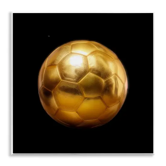 Stupell Industries Gold Designer Soccer Ball Wall Plaque Art Design by Graffi*tee Studios {1}