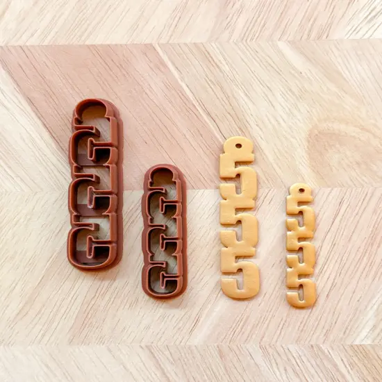 555 ANGEL NUMBERS EARRING & KEYCHAIN | SPIRITUAL MEANING | POLYMER CLAY CUTTERS {1}