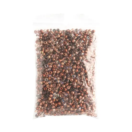 John Bead 6/0 Mixed Czech Glass Seed Beads, 100g Copper Mega {4}