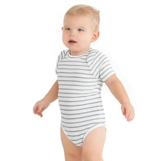 Rabbit Skins&reg; Infant Fine Jersey Bodysuit - 4424 Sha Stripe {1}