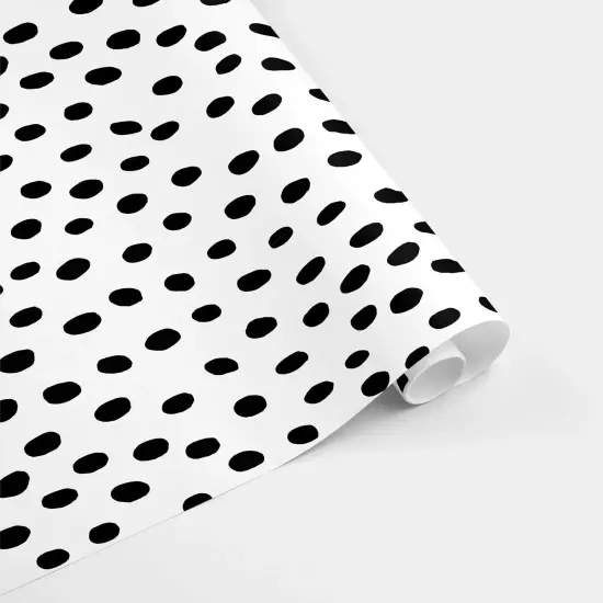 Black and White Handdrawn Polka Dots {2}