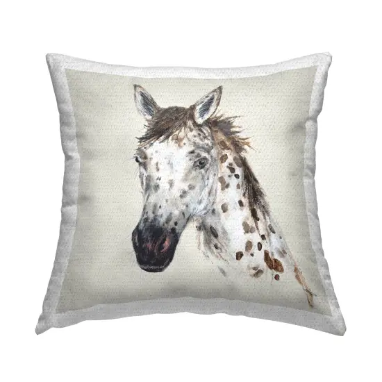 Charming Spotted Horse Outdoor Printed Pillow Design by Filippo Ioco, 18 x 7 x 18 {1}