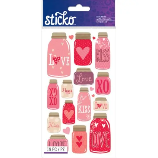 Sticko Mason Jar Love Stickers {1}