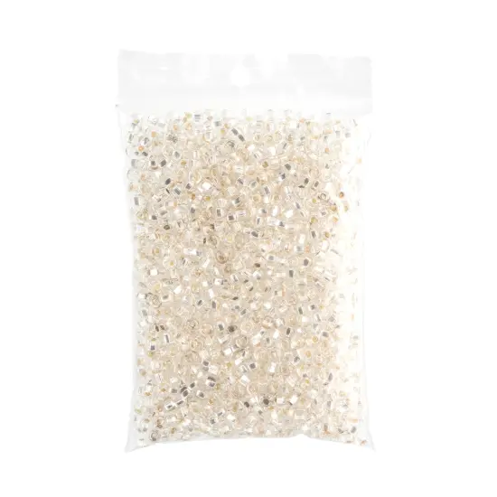 John Bead 6/0 Silver Lined Czech Glass Seed Beads, 100g Crystal {4}