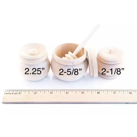 Kitcheniva 20 Pcs Miniature Wooden Cookie Jars Bean Pot Kids Kitchen Pretend Play Crafts {3}