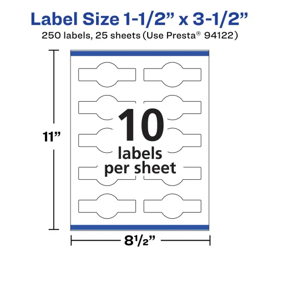Avery Matte White Wraparound Labels with Sure Feed, 1-1/2" x 3-1/2" {5}