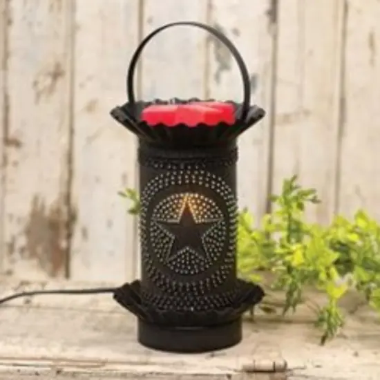 Kettle Mini Tart Warmer With Punched Stars Black {2}