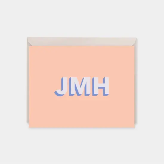 Monogram Note Cards with 3D Type IV {1}
