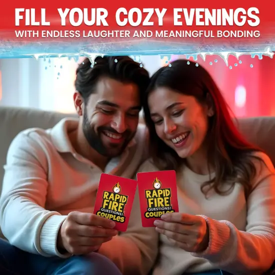 Rapid Fire Conversation Cards Game for Couples I 95 Cards {4}