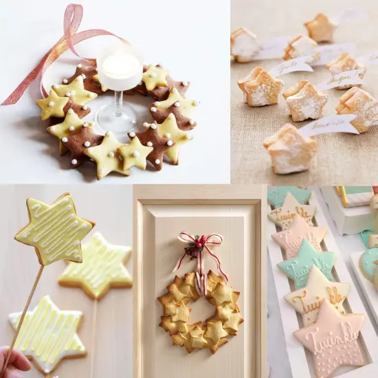 5 Pack Stars Cookie Cutter Set Stainless Steel Baking Tools Flower {4}