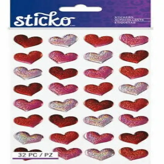 Sticko Red Bubble Hearts Epoxy Dimensional Stickers {1}