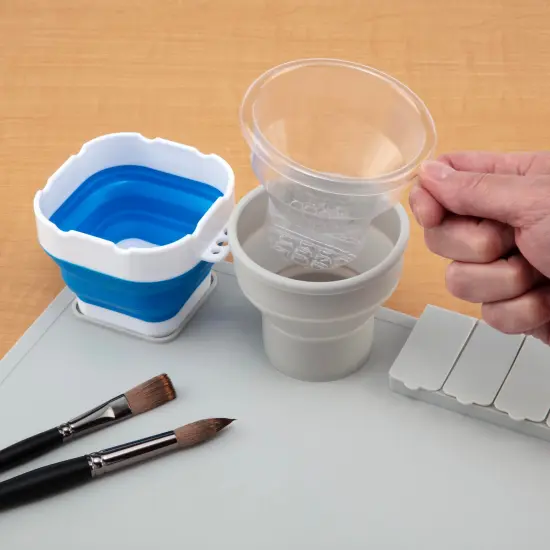 Creative Mark AquaMat Liner 5 Pack - Reusable Paint Brush Cleaner Rinse Cup for AquaMat Collapsible Paint Cup, Durable Textured BottomPaint Water Cupfor Quick Water Change, Non-Collapsible Design {5}