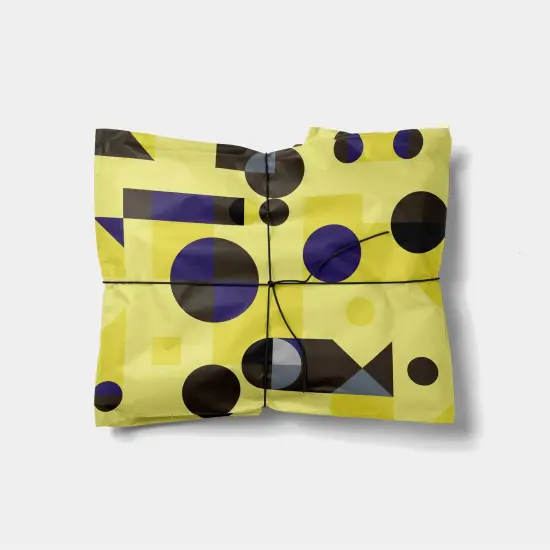 Yellow and Black Geoforms Gift Wrap {1}