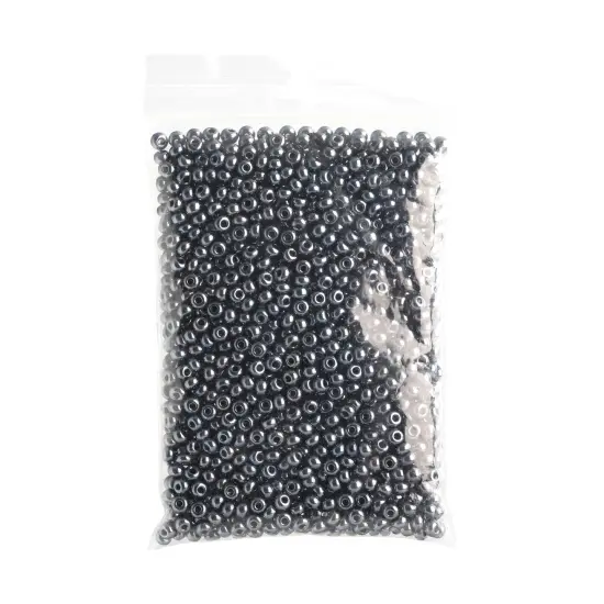 John Bead 6/0 Czech Glass Seed Beads, 100g Metallic Gunmetal {4}