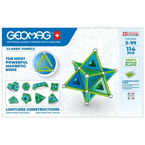 Geomag&trade; Green Line Panels, 114 Pieces {2}