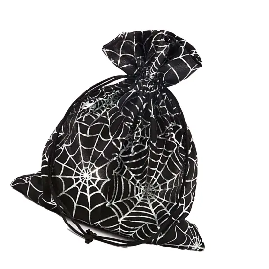 Spider Web Fabric Bags 4&rdquo; x 6&rdquo; for Spooky Celebrations {3}