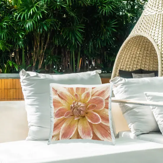 Ombre Flower Petals Design by Alonzo Saunders&nbsp; Outdoor Printed Pillow  {2}