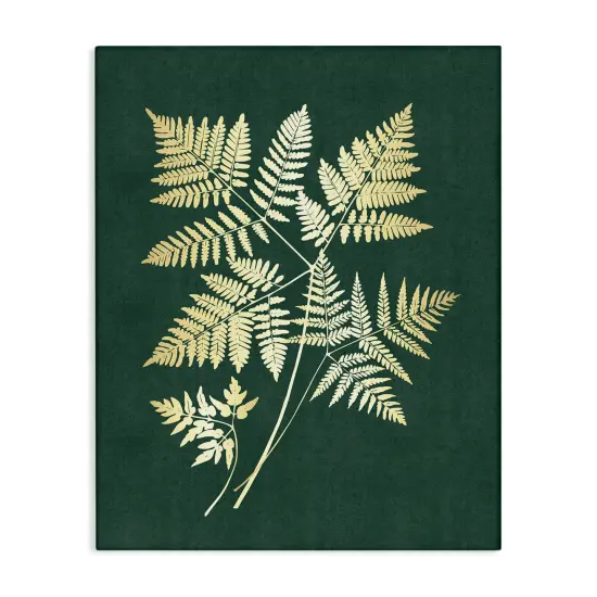 Stupell Industries Fern Leaves on Green Canvas Wall Art Design by JJ Design House LLC {1}