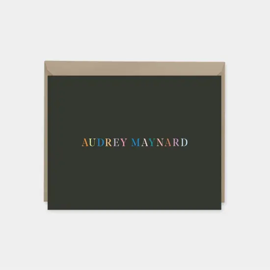 Colorful Letters Note Cards {3}