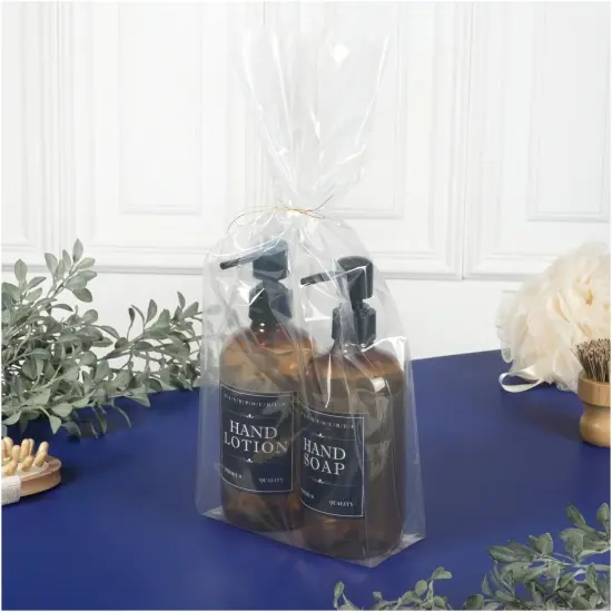 Plymor 6" x 3" x 18" (Pack of 100), 2 Mil Gusseted Plastic Bags {5}